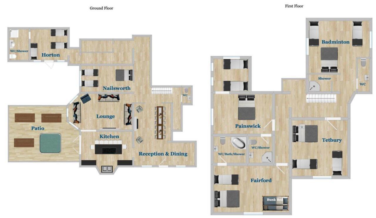 Cotswold Manor House - Country House Retreat With Hot Tub, Ideal For Large Groups 佩蒂法兰西 外观 照片